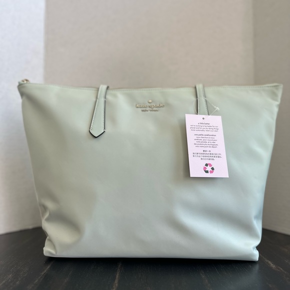 Kate Spade New York
Kitt the little better nylon large tote.  Color-crystal blue - Picture 9 of 10